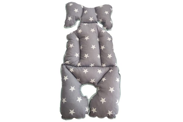 Star Stroller Cushion: Green