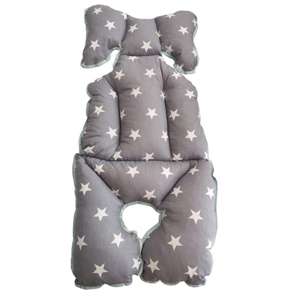 Star Stroller Cushion: Green