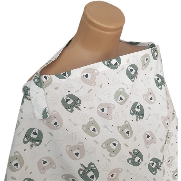 Little Bear Nursing Cover: Green - Image 2