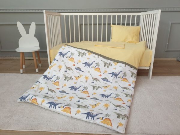 Dino Baby Bedding Set- Yellow