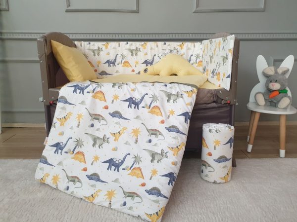 Dino Playpen Sleeping Set: Yellow