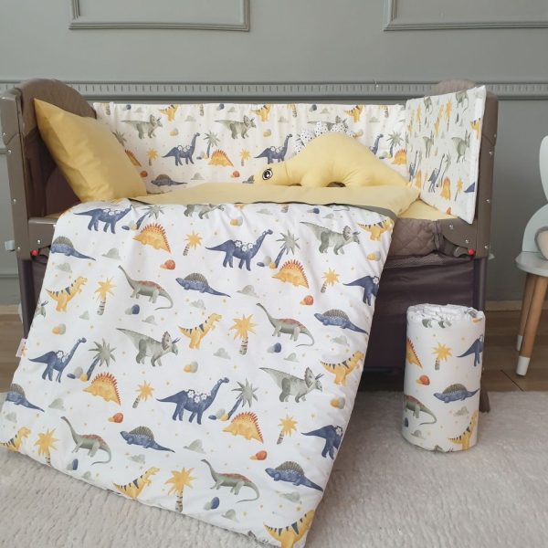 Dino Playpen Sleeping Set: Yellow