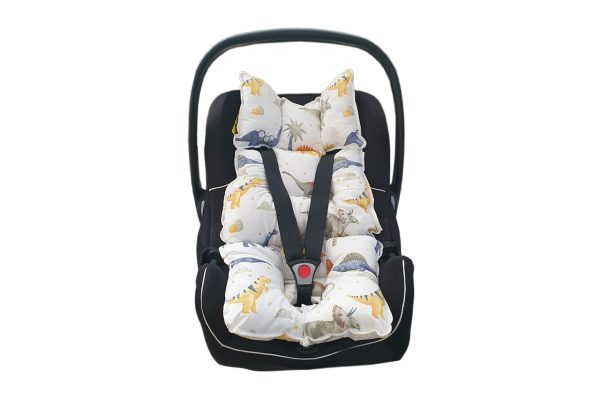 Dino Stroller Cushion: Green