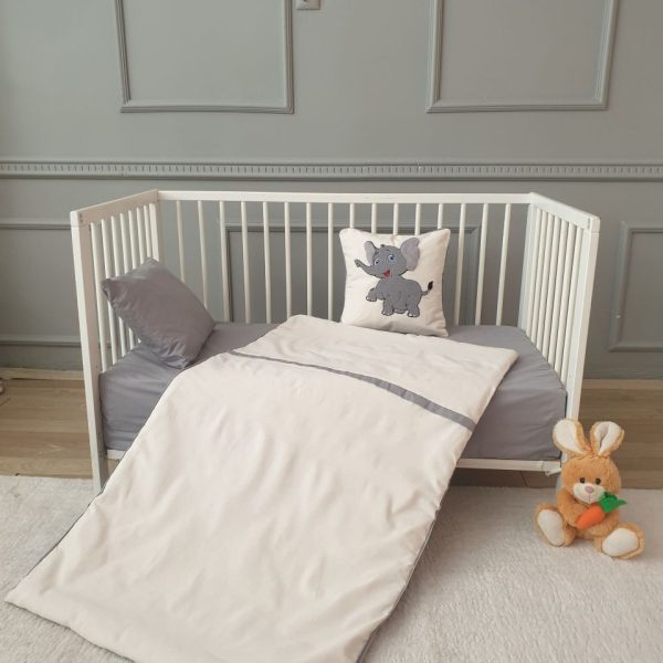 Elephant Playpen Sleeping Set- Gray