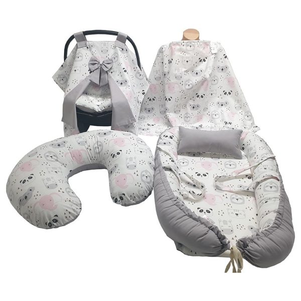 Panda 5-piece Set: Grey
