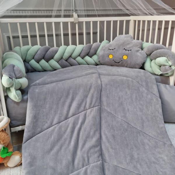 Leaf 5-Braided Sleep Set- Velvet Grey