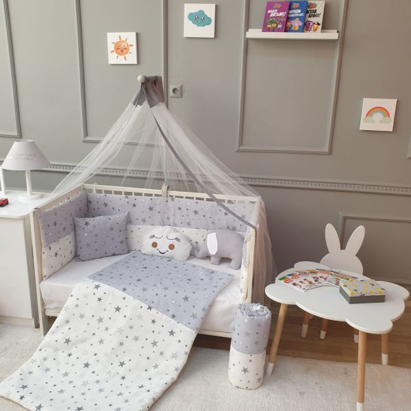 Star Side-Wall Sleep Set- Grey